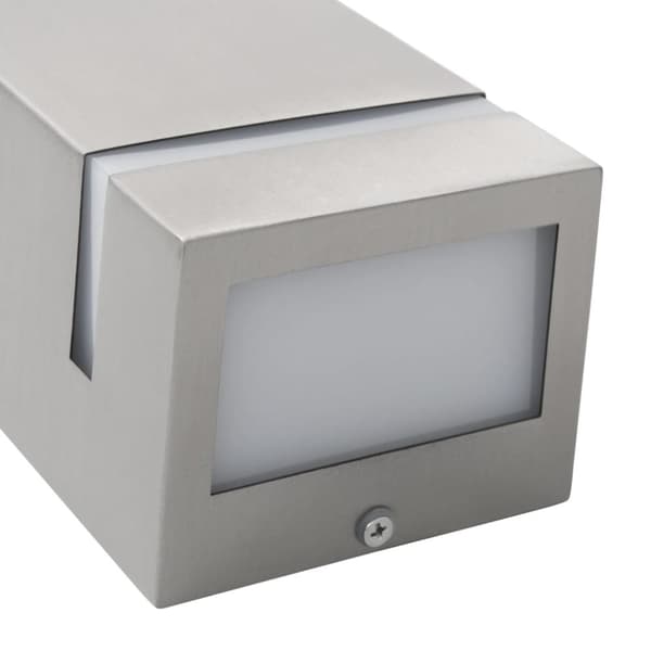 vidaXL Utomhusvägglampa 2 st 35 W silver rektangulär