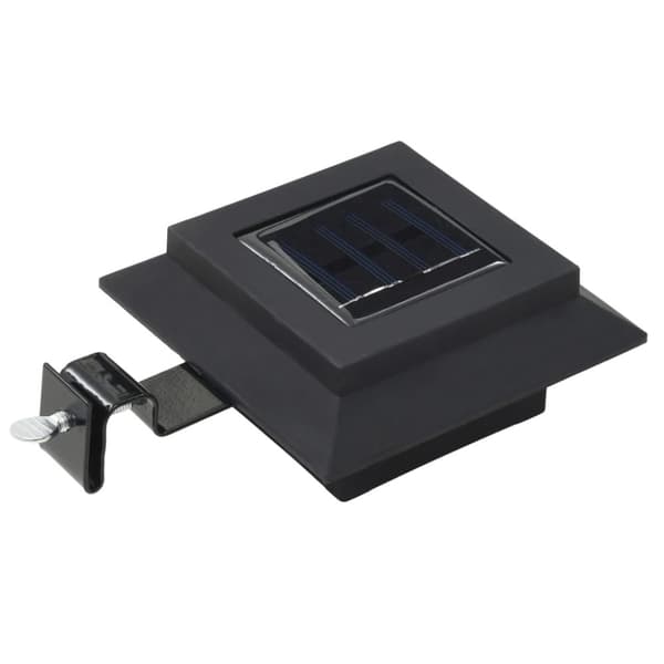 vidaXL Sollampa LED set 6 st fyrkantig 12 cm svart