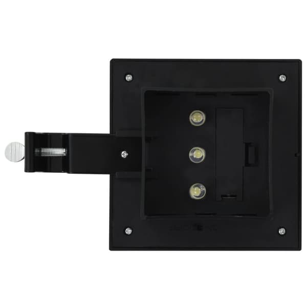 vidaXL Sollampa LED set 6 st fyrkantig 12 cm svart
