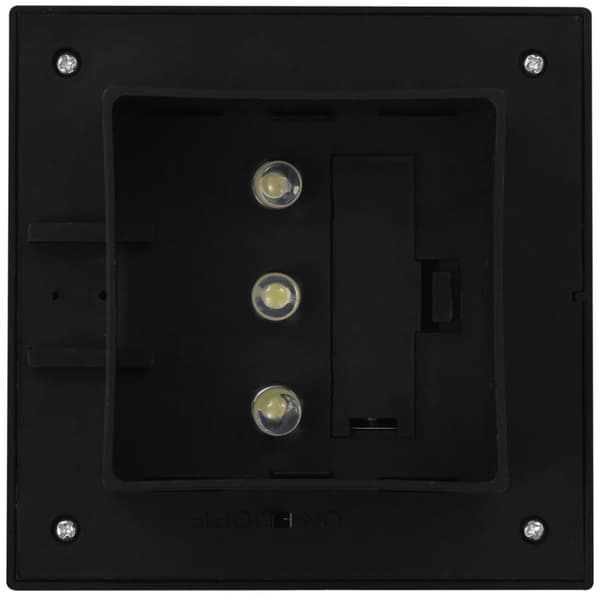 vidaXL Sollampa LED set 6 st fyrkantig 12 cm svart