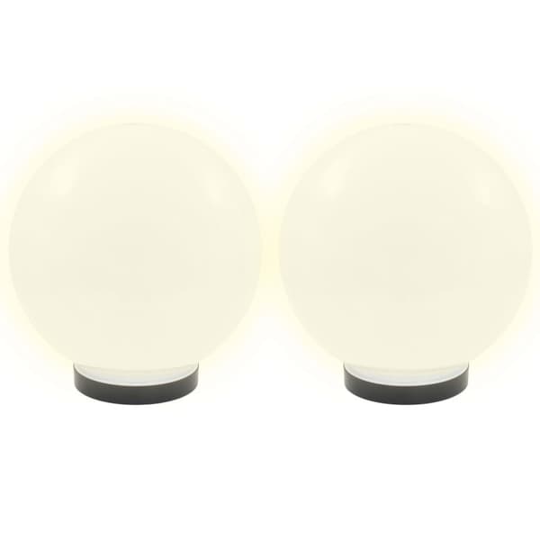 vidaXL Globlampa LED set 2 st sfäriska 25 cm PMMA