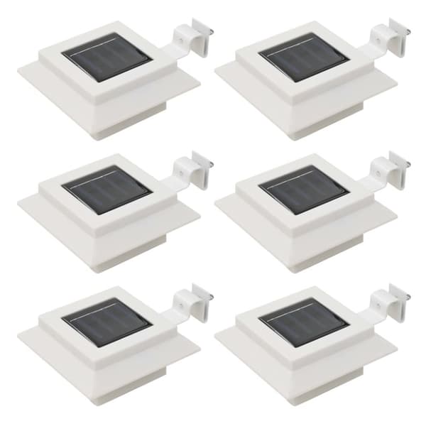 vidaXL LED-solcellelamper 6 stk. 12 cm firkantet hvid