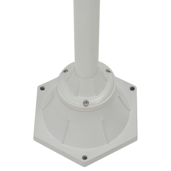 vidaXL havestolpelampe E27 220 cm aluminium 2 lanterner hvid