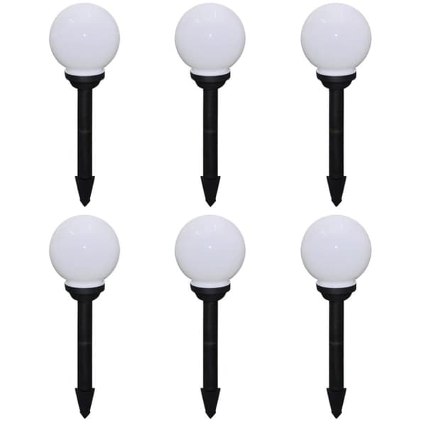 vidaXL udendørslamper 6 stk. LED 20 cm med jordspyd
