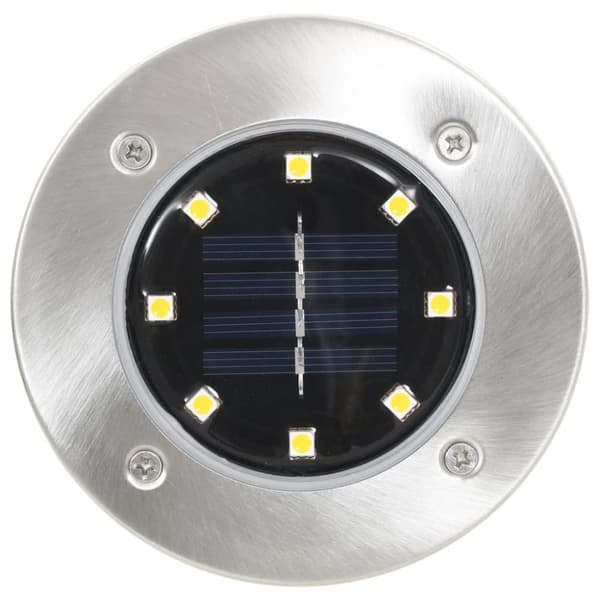 vidaXL Soldrevet bakkelys 8 stk LED-lys RGB-farge