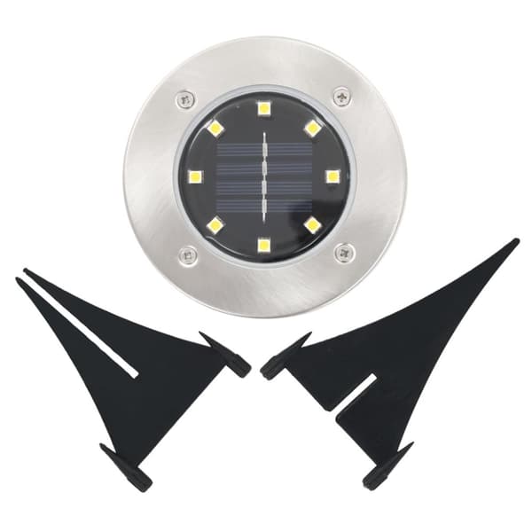 vidaXL Soldrevet bakkelys 8 stk LED-lys RGB-farge