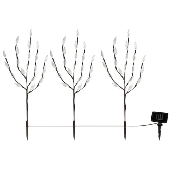 HI Solcellsbelysning LED 50 cm buske transparent och brun