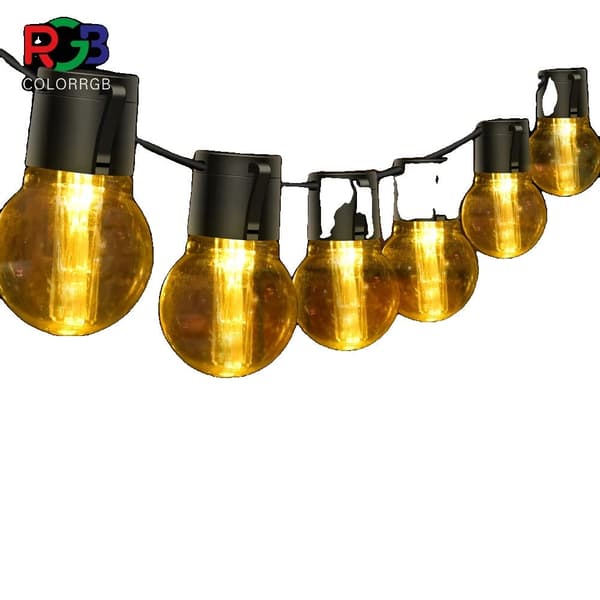 Solcellekæder, festoon terrassebelysning, fest- og havedekorationer, G40 7M 10 pærer G40 10M 20 Bulbs