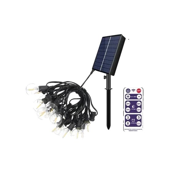 Solsträngsljus, festoon-patioljus, fest- och semesterträdgårdsdekorationer, G40 7M 10 lampor G40 7M 10 bulbs