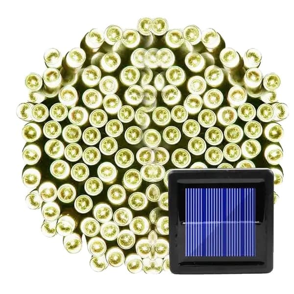 Solcellsfairyljus, 300 LED, utomhus trädgårdsbelysning, , Warm White, 32M 300 LEDs Warm White