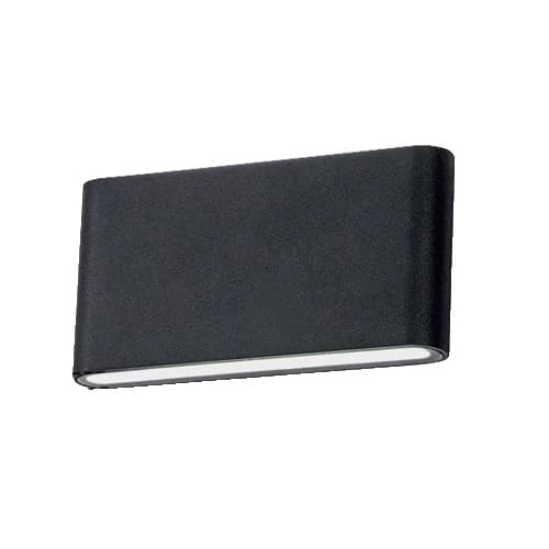 Ulkoseinävalaisin, vedenpitävä, moderni minimalistinen, 12w musta suuri, valkoinen