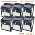 Miniatyrbillede 2 af 2: Solcelle gadebelysning, 48 LED'er, justerbar belysningsvinkel, 100LED -6stk