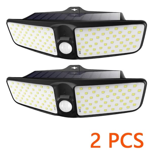 Solenergi gadebelysning, 100LED PIR bevægelsessensor, sollys kontrol, SL2100X2
