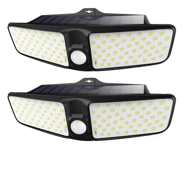 Solenergi gadebelysning, 100LED PIR bevægelsessensor, sollys kontrol, SL2100X2