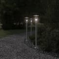Miniatyrbilde 3 av 7: vidaXL Utendørs gulvlamper 3 stk sølv 100 cm rustfritt stål