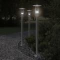 Miniatyrbilde 1 av 7: vidaXL Utendørs gulvlamper 3 stk sølv 100 cm rustfritt stål