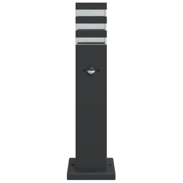 vidaXL Utomhusgolvlampa med sensor svart 50 cm aluminium