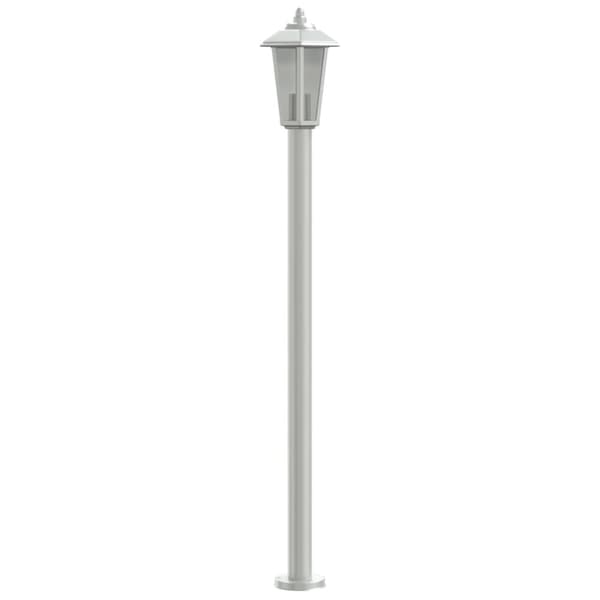vidaXL Utendørs gulvlamper 3 stk sølv 120 cm rustfritt stål