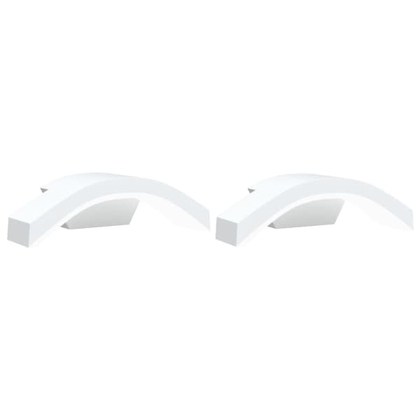 vidaXL Veggmonterte LED-utelamper 2 stk hvit støpt aluminium