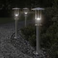 Miniatyrbilde 1 av 7: vidaXL Utendørs gulvlamper 3 stk sølv 60 cm rustfritt stål