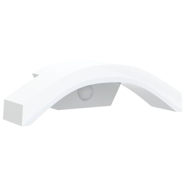 vidaXL Veggmonterte LED-utelamper sensorer 2 stk hvit støpt aluminium
