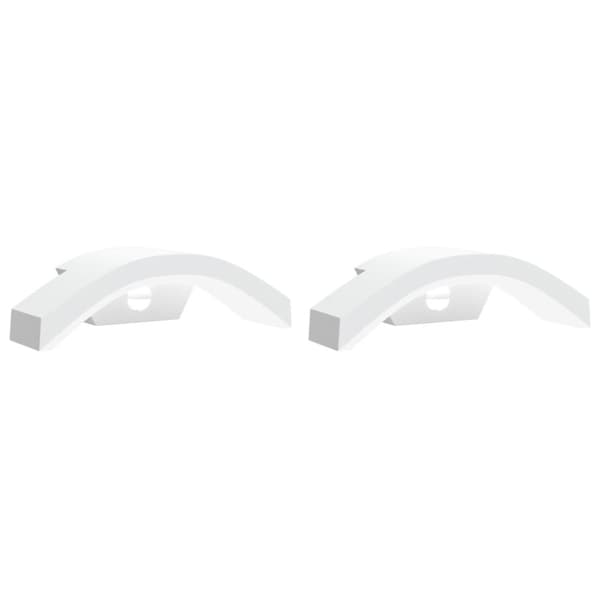 vidaXL Veggmonterte LED-utelamper sensorer 2 stk hvit støpt aluminium