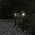 Miniatyrbilde 3 av 7: vidaXL Utendørs gulvlamper 3 stk svart 80 cm rustfritt stål
