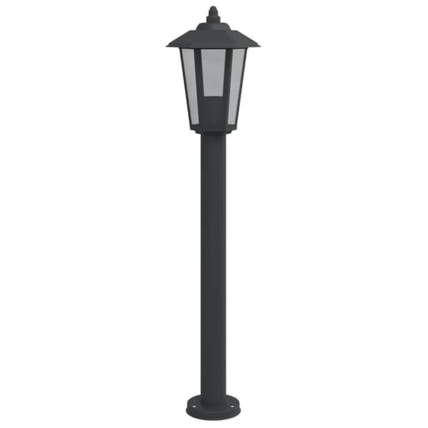 vidaXL Utendørs gulvlamper 3 stk svart 80 cm rustfritt stål