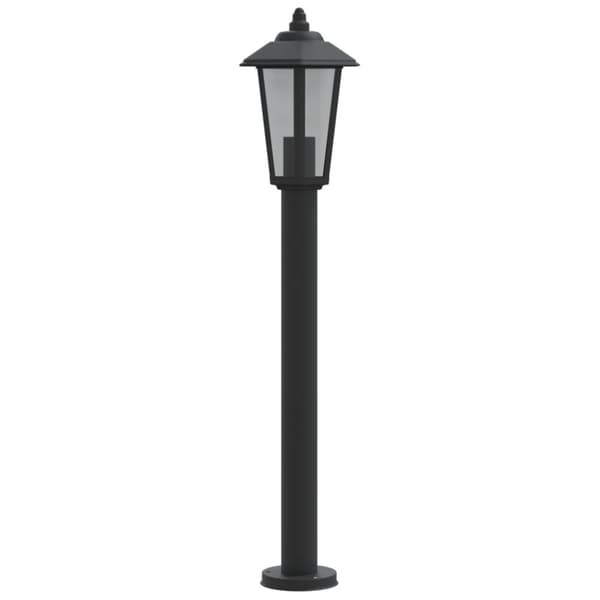 vidaXL Utendørs gulvlamper 3 stk svart 80 cm rustfritt stål