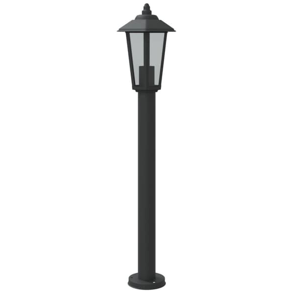 vidaXL Utendørs gulvlamper 3 stk svart 80 cm rustfritt stål