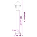 Miniatyrbilde 7 av 7: vidaXL Utendørs gulvlamper 3 stk svart 80 cm rustfritt stål