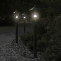 Miniatyrbilde 1 av 7: vidaXL Utendørs gulvlamper 3 stk svart 80 cm rustfritt stål