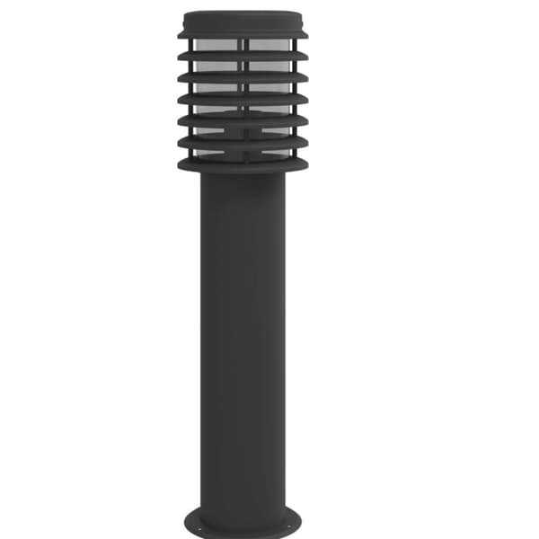 vidaXL Utendørs gulvlamper med uttak 3 stk svart 60 cm rustfritt stål