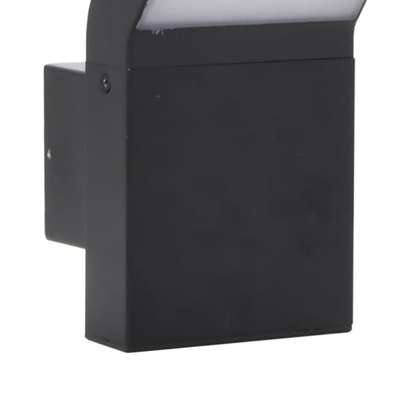 vidaXL Veggmonterte LED-utelamper 2 stk svart støpt aluminium