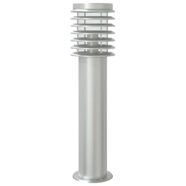 vidaXL Utendørs gulvlampe med sensor sølv 60 cm rustfritt stål