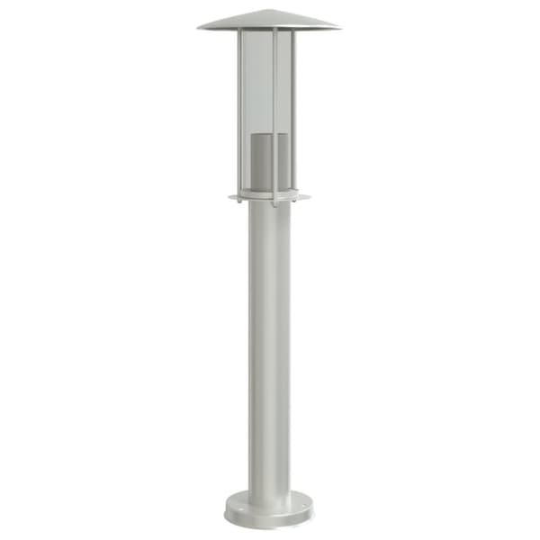 vidaXL Utomhusgolvlampa silver 60 cm rostfritt stål