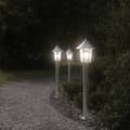 Miniatyrbilde 3 av 7: vidaXL Utendørs gulvlamper 3 stk sølv 80 cm rustfritt stål