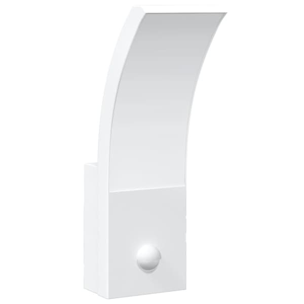 vidaXL Veggmonterte LED-utelampe med sensor hvit støpt aluminium