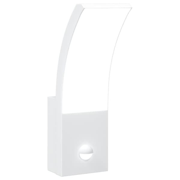 vidaXL Veggmonterte LED-utelampe med sensor hvit støpt aluminium