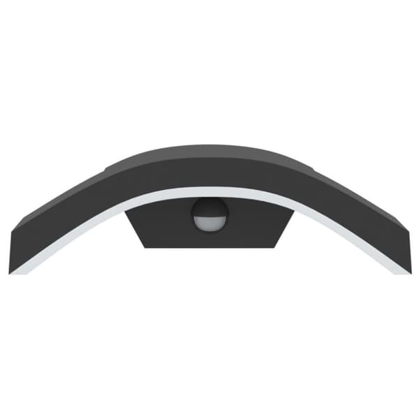 vidaXL Utomhusvägglampor LED med sensorer 2 st svart gjuten aluminium