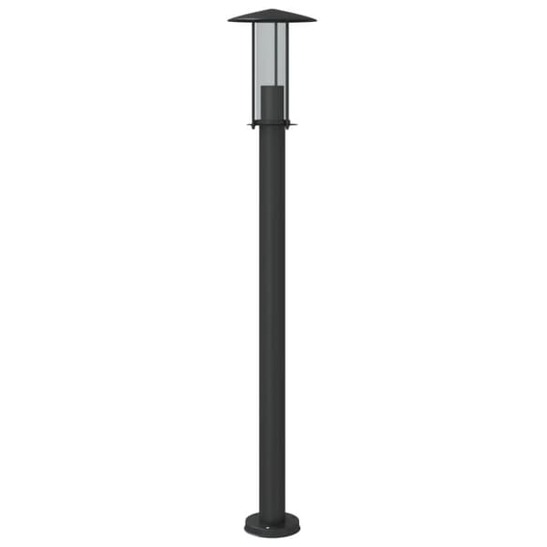 vidaXL Utomhusgolvlampor 3 st svart 100 cm rostfritt stål