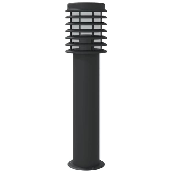 vidaXL Utomhusgolvlampa svart 60 cm rostfritt stål