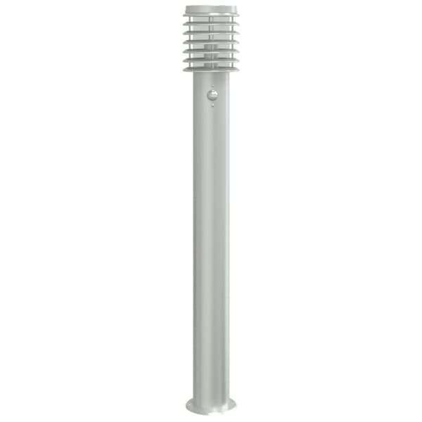 vidaXL Utendørs gulvlamper sensorer 3 stk sølv 110 cm rustfritt stål