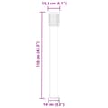 Miniatyrbillede 7 af 7: vidaXL udendørs standerlampe 110 cm rustfrit stål sort