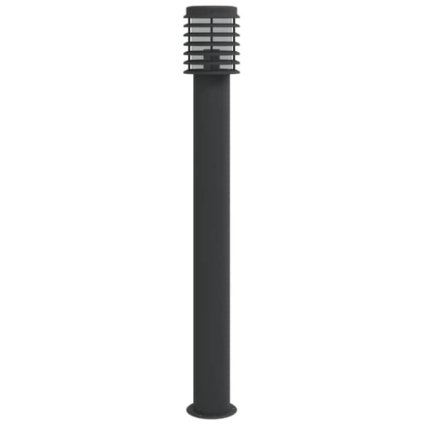 vidaXL Utendørs gulvlampe svart 110 cm rustfritt stål
