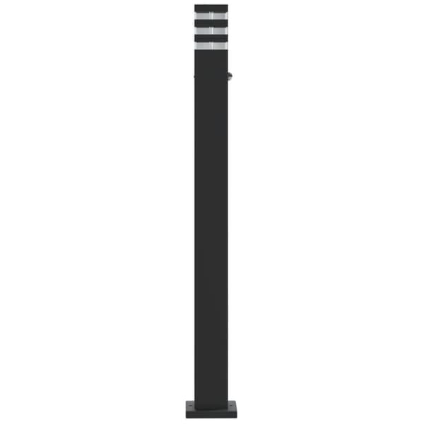vidaXL Utendørs gulvlamper med sensorer 3 stk svart 110 cm aluminium