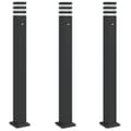 Pikkukuva 2 / 7: vidaXL Pylväsvalaisimet liiketunnistimella 3 kpl musta 110 cm alumiini