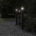Miniatyrbillede 3 af 7: vidaXL udendørs standerlamper 3 stk. stikkontakt 110 cm aluminium sort