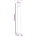 Miniatyrbillede 7 af 7: vidaXL udendørs standerlamper 3 stk. stikkontakt 110 cm aluminium sort
