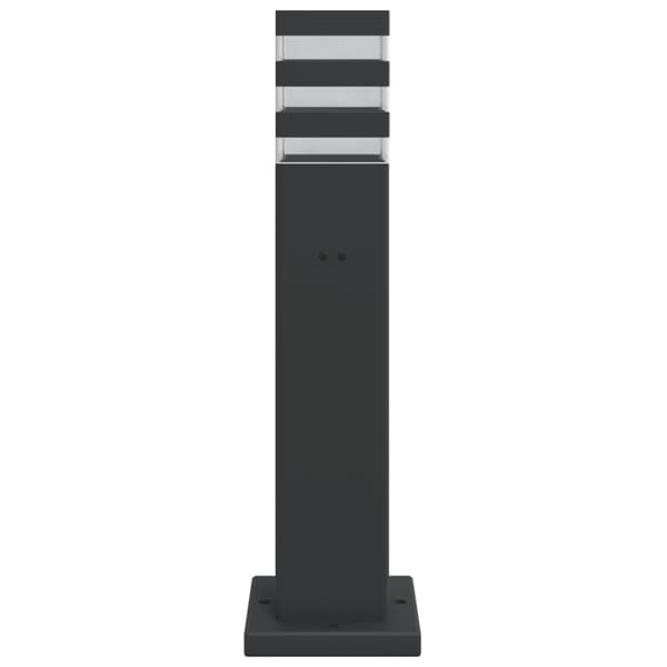 vidaXL udendørs standerlamper 3 stk. stikkontakt 50 cm aluminium sort